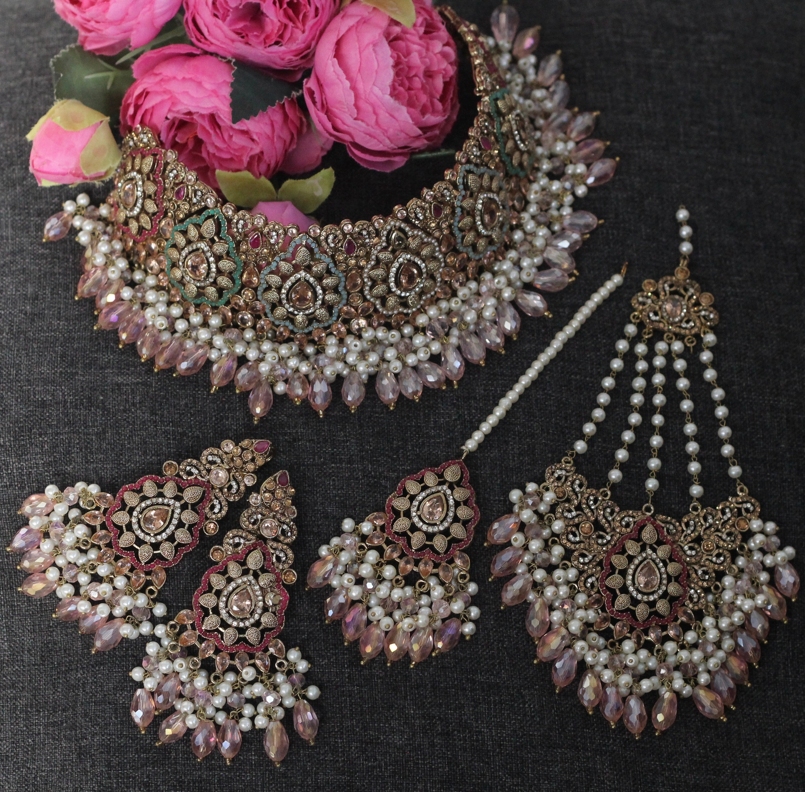 Pink Bridal Jewelry
