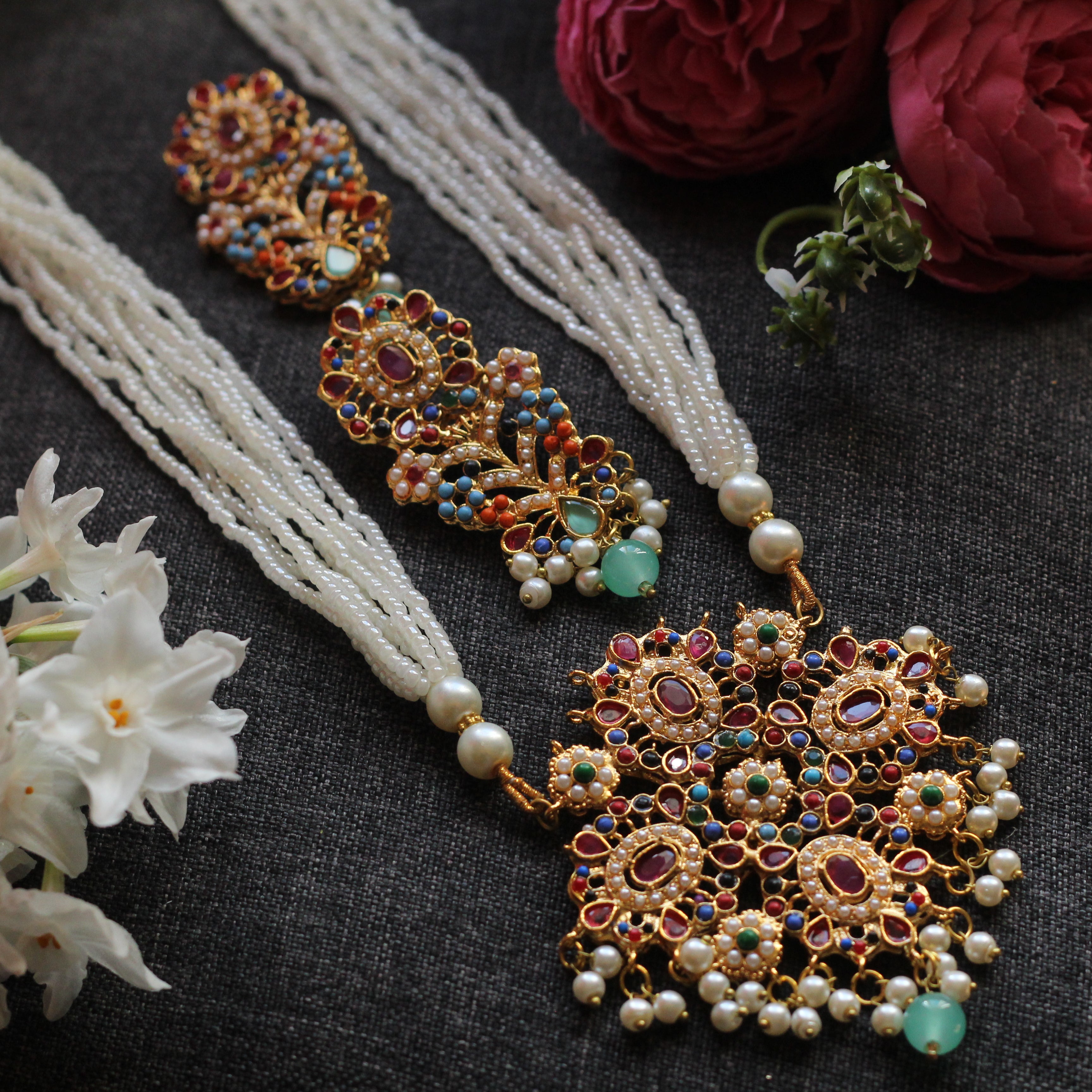 Long Necklace and earrings