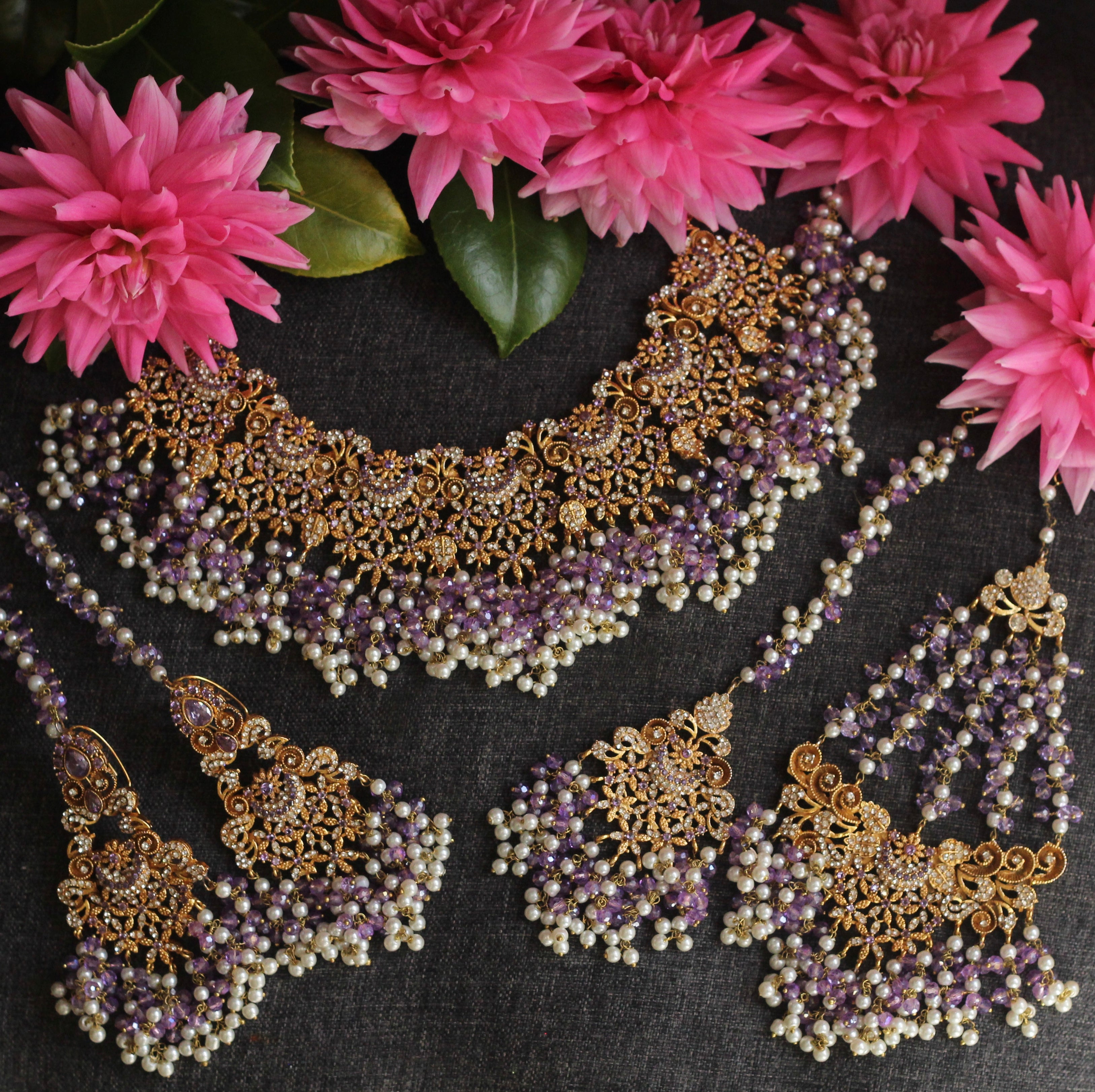 Purple bridal set