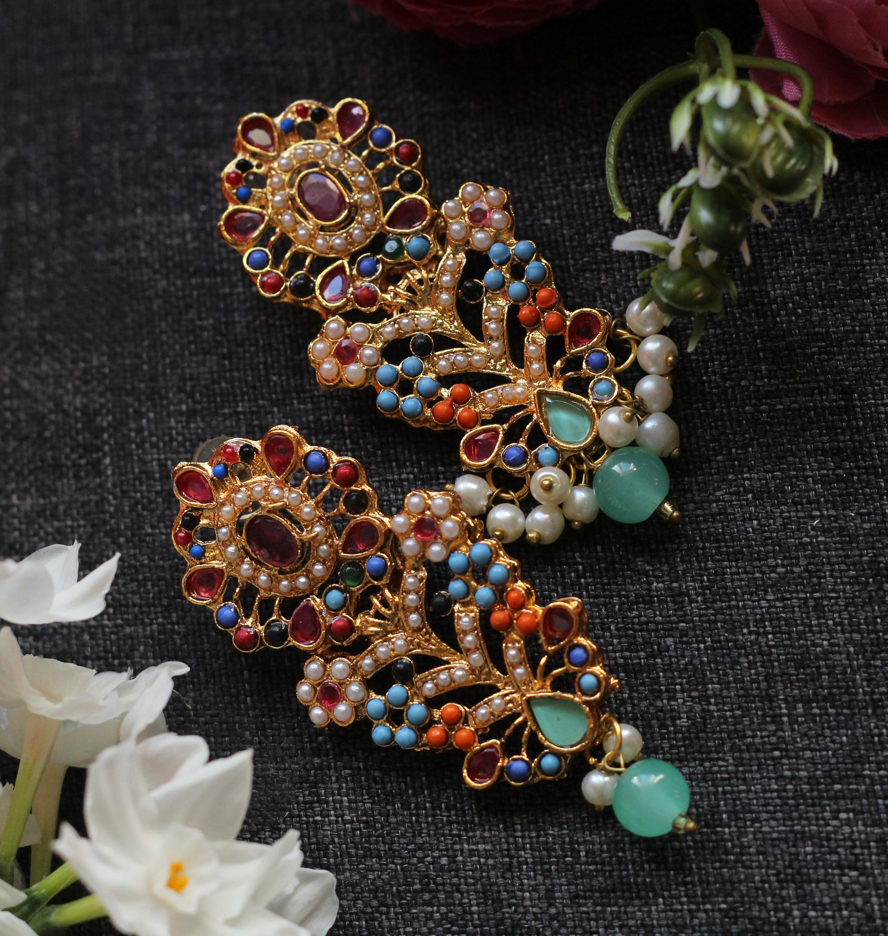 Long Necklace and earrings