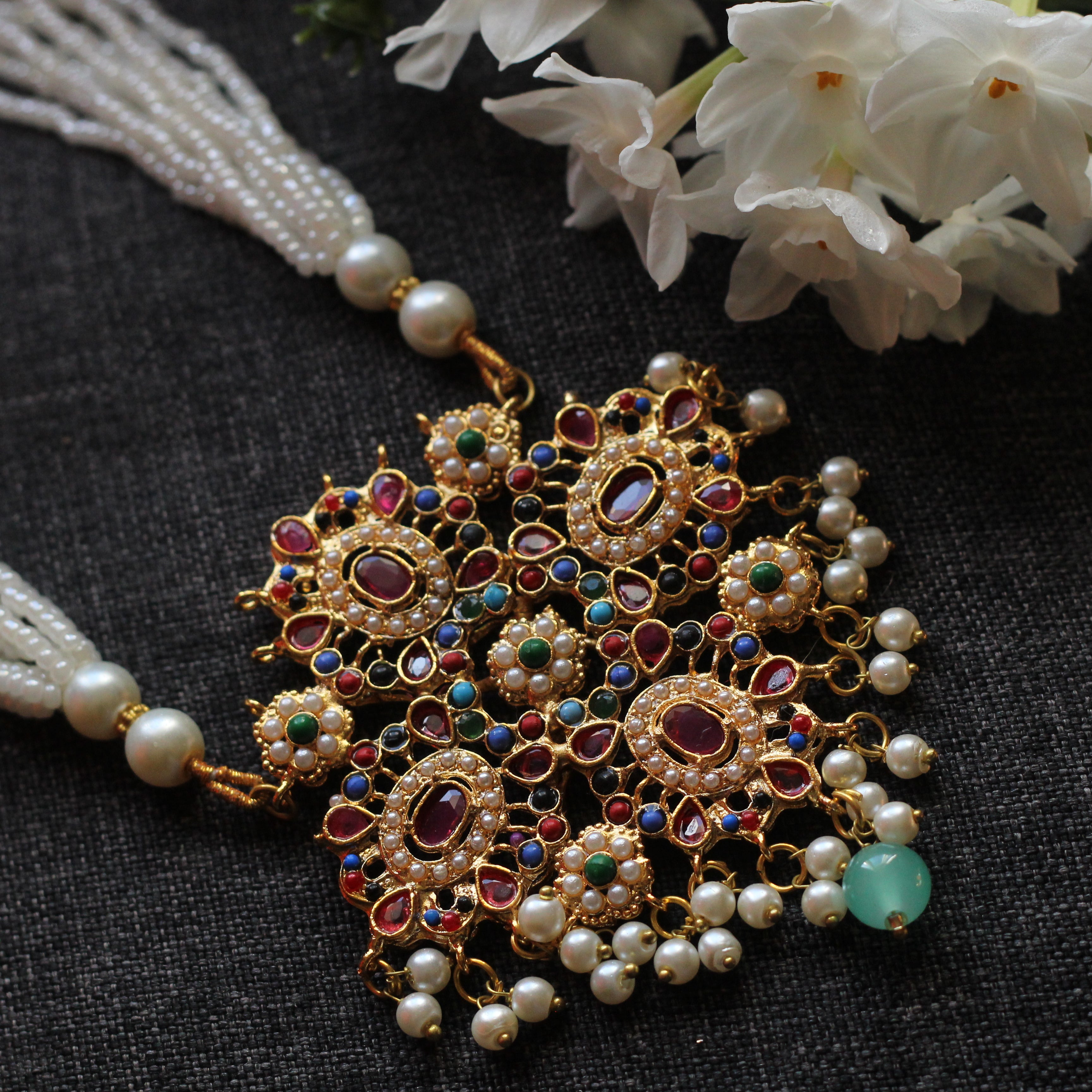 Long Necklace and earrings