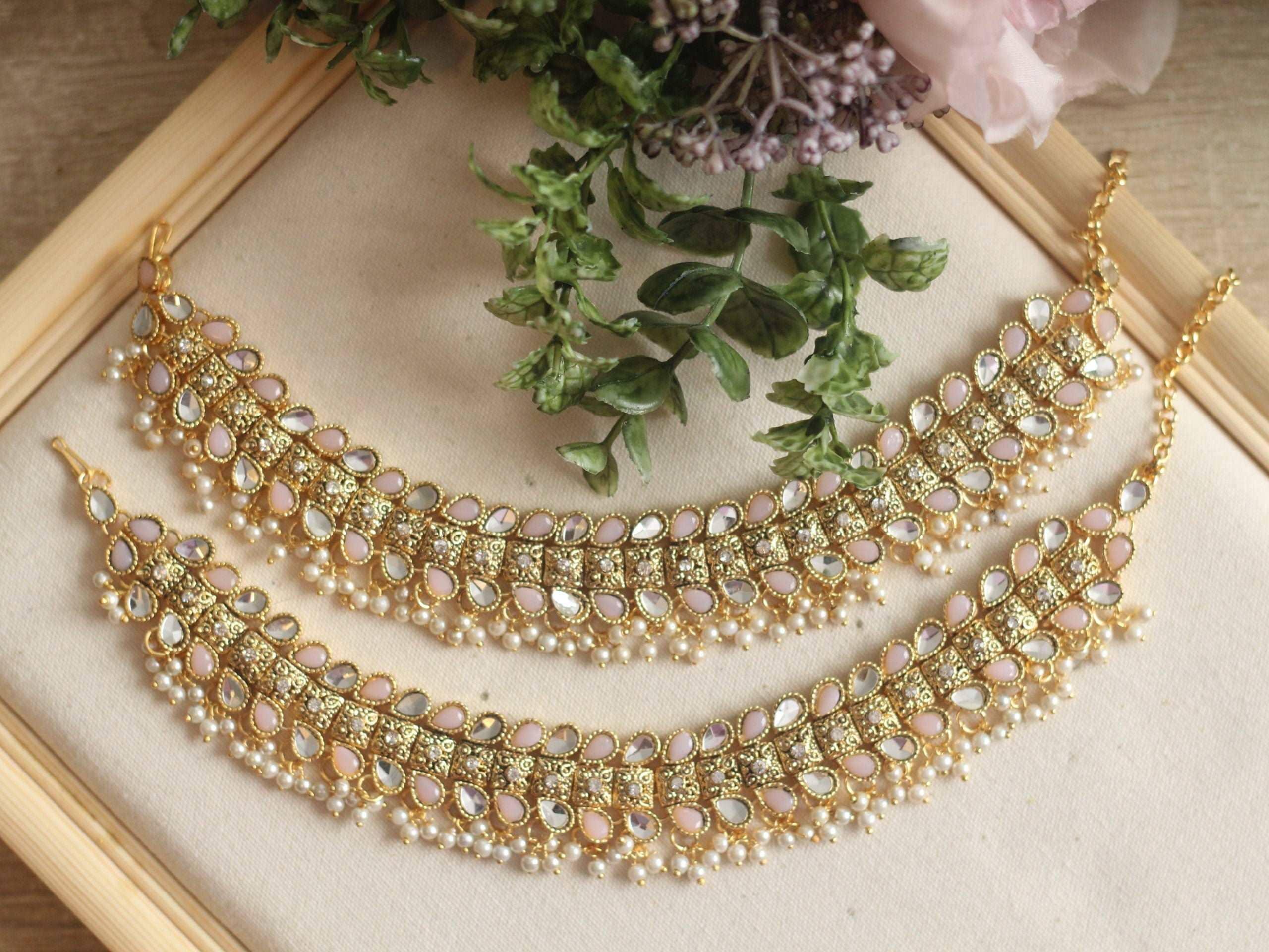 || ANKLETS 691 || My Store coral-pink