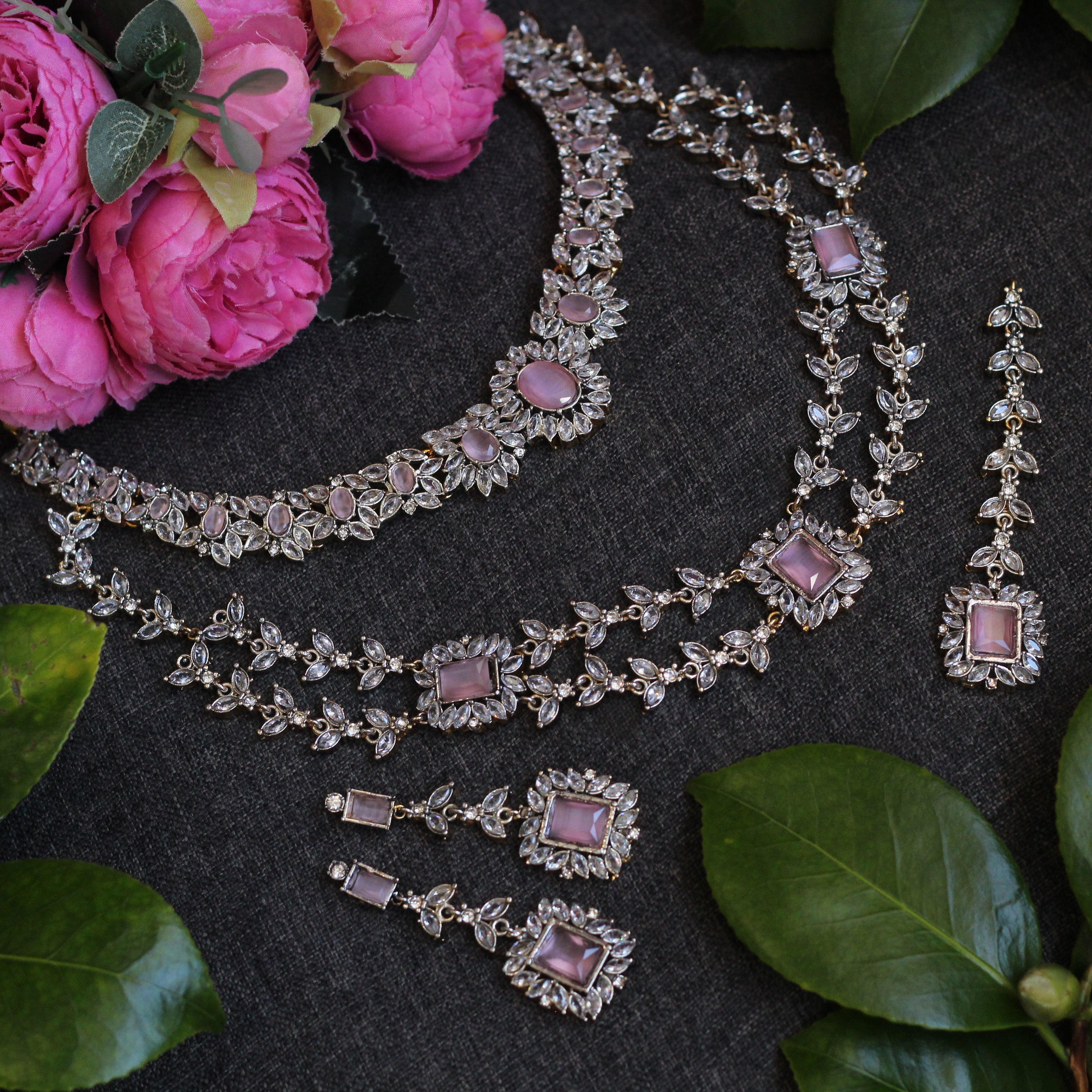 Pink necklace set 1