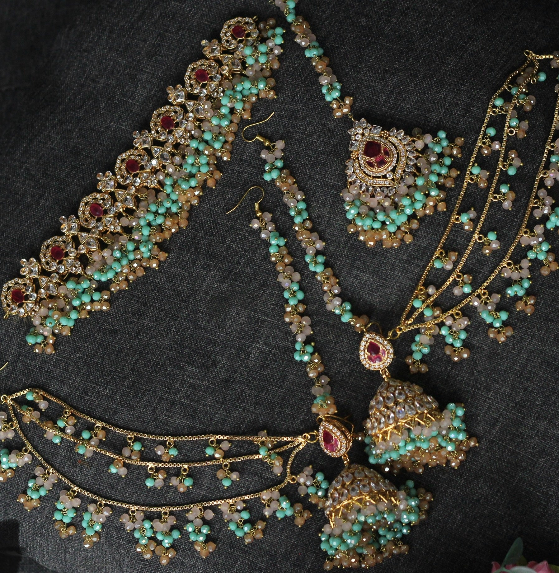 Turquoise choker set