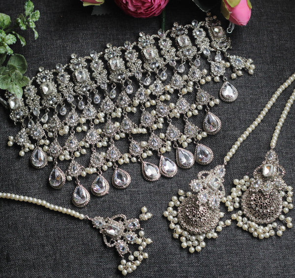 Silver Bridal Set Jewelry 