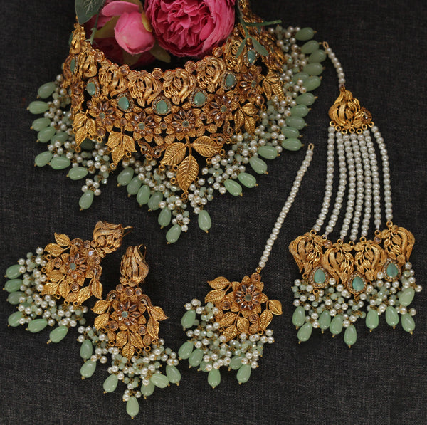 Mint green bridal set