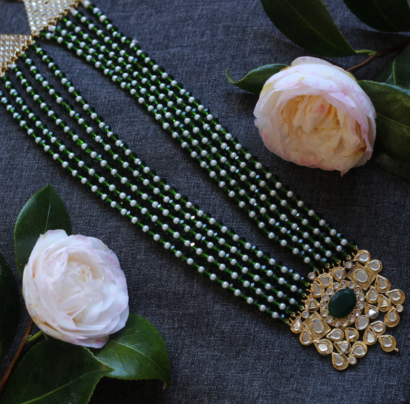 Green bridal jewelry 
