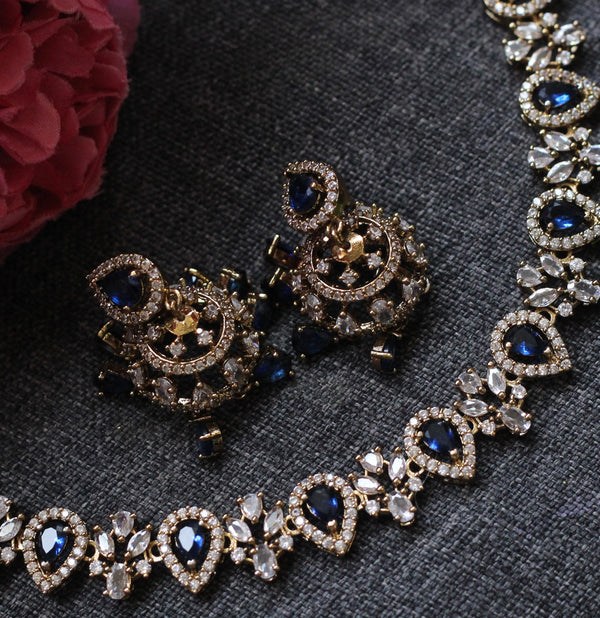 Sapphire Necklace Set