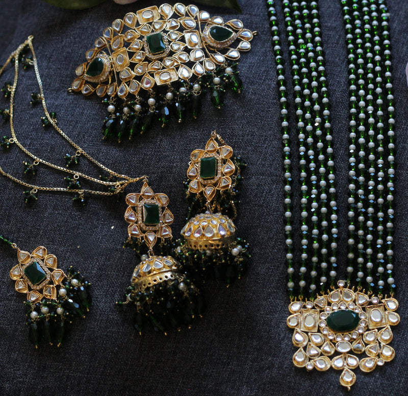 Green bridal jewelry 