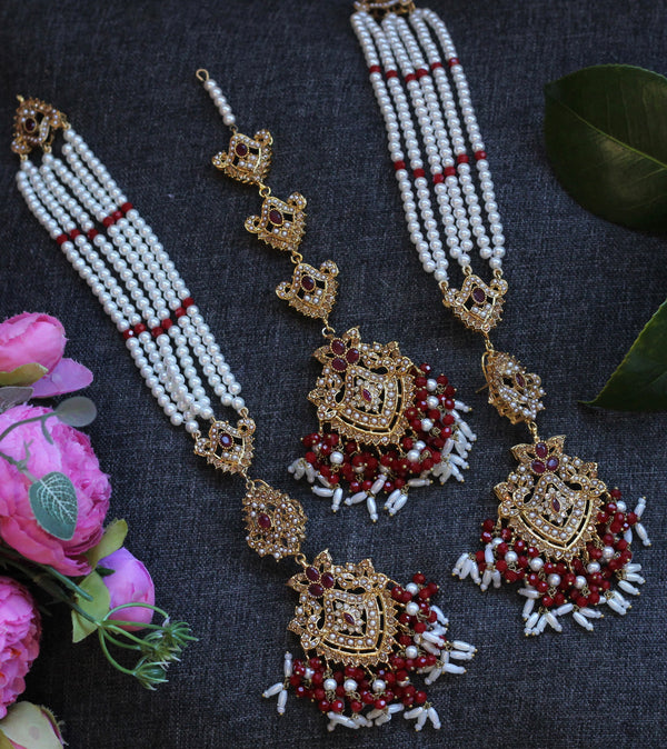 Red earrings 