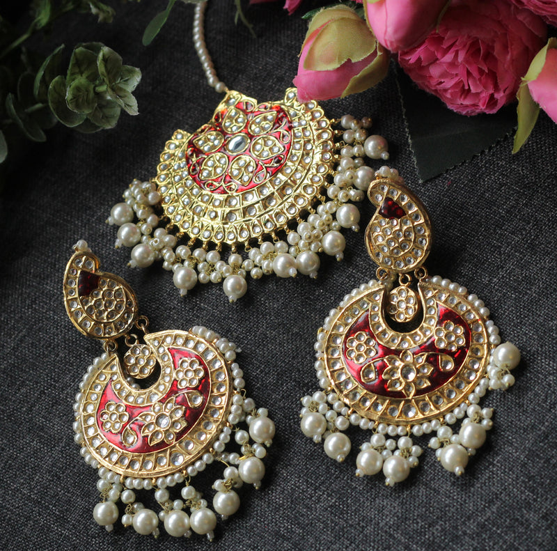 Kundan Thappa Earrings