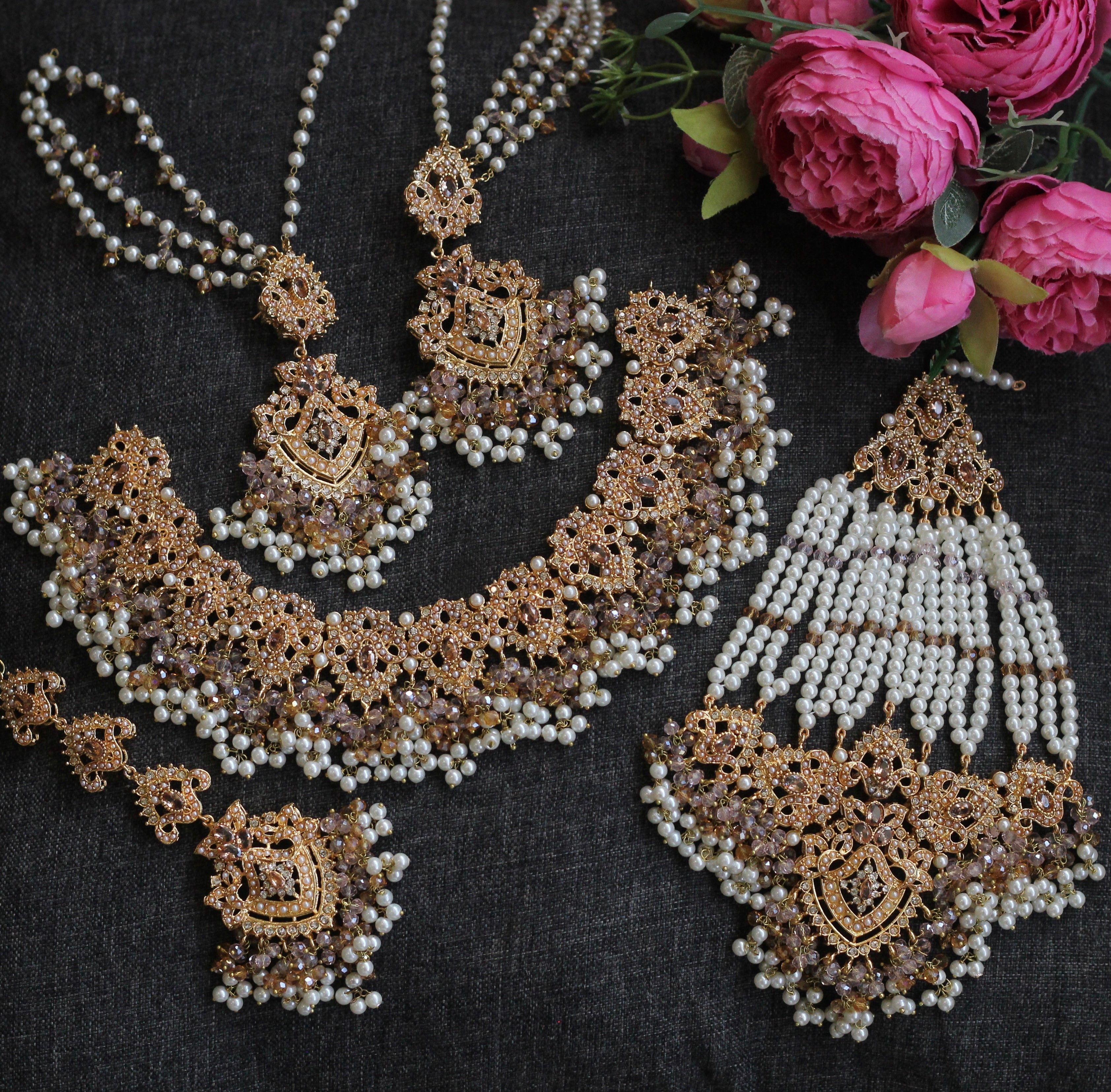 Gold bridal set