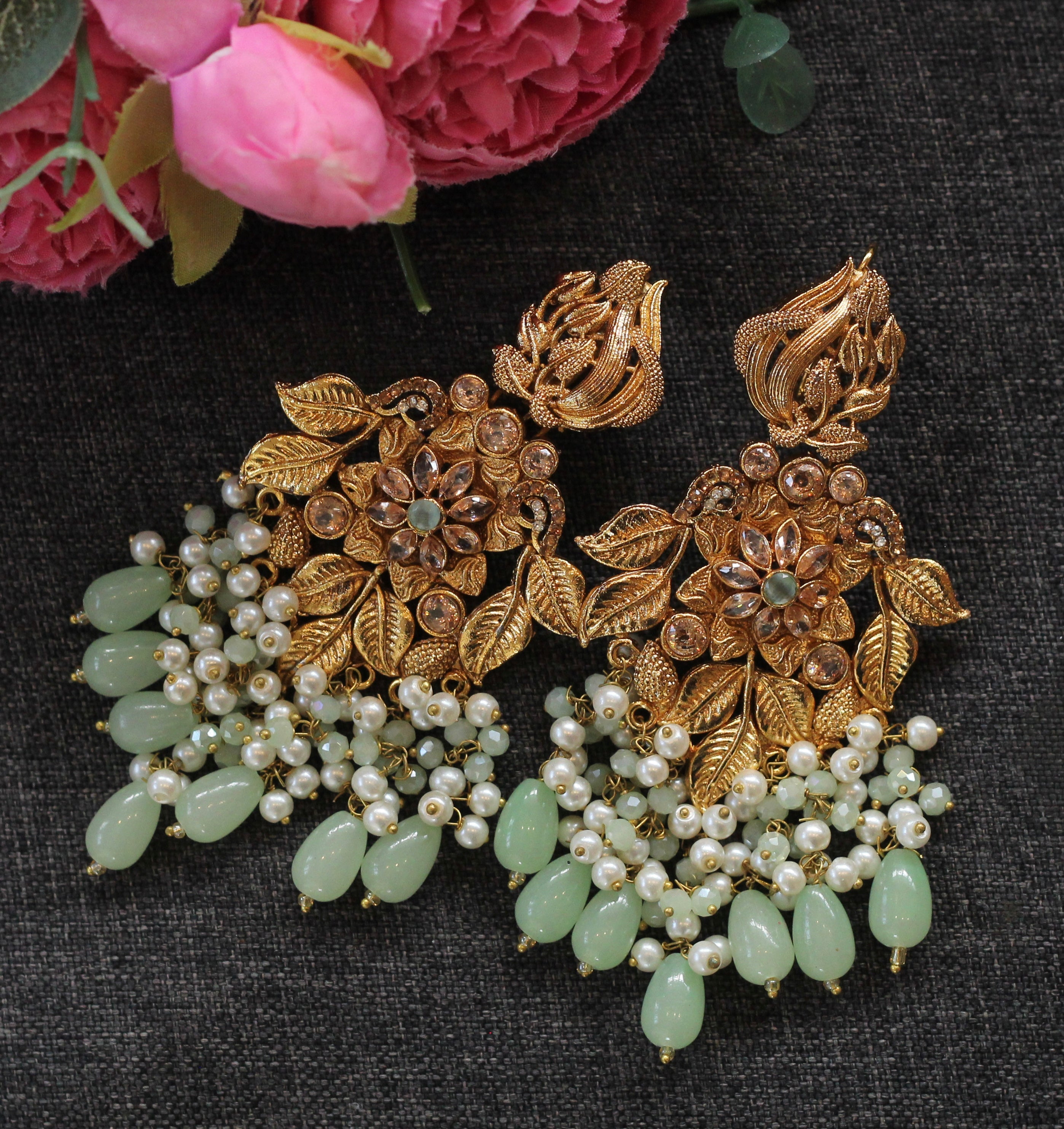 Mint green bridal set