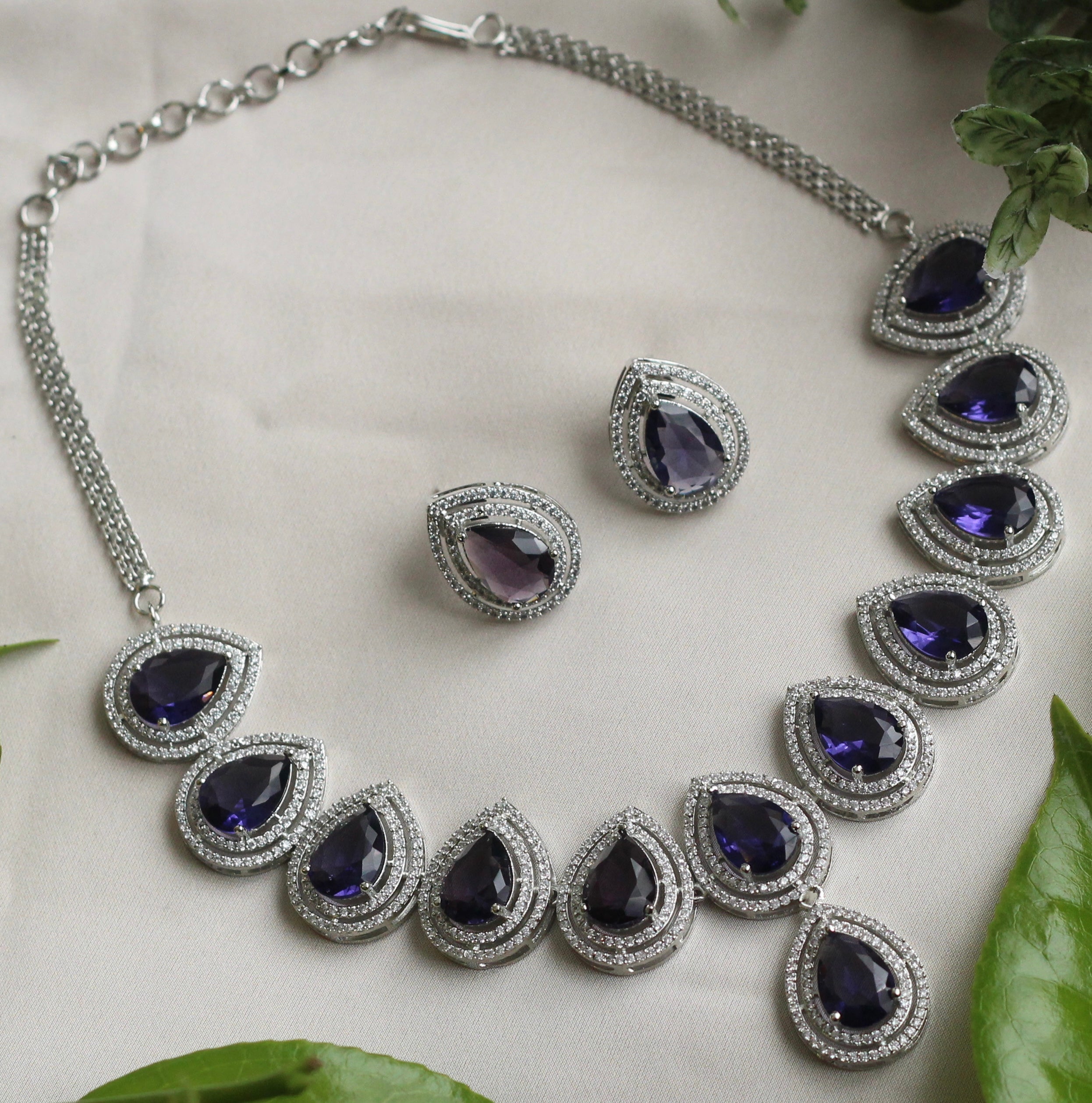 Purple Necklace Set