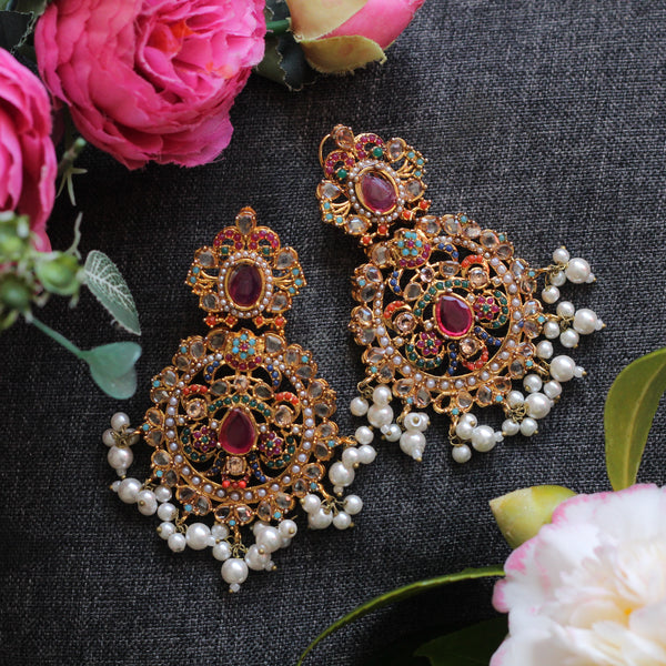 Hyderabadi Gold Plated Earrings