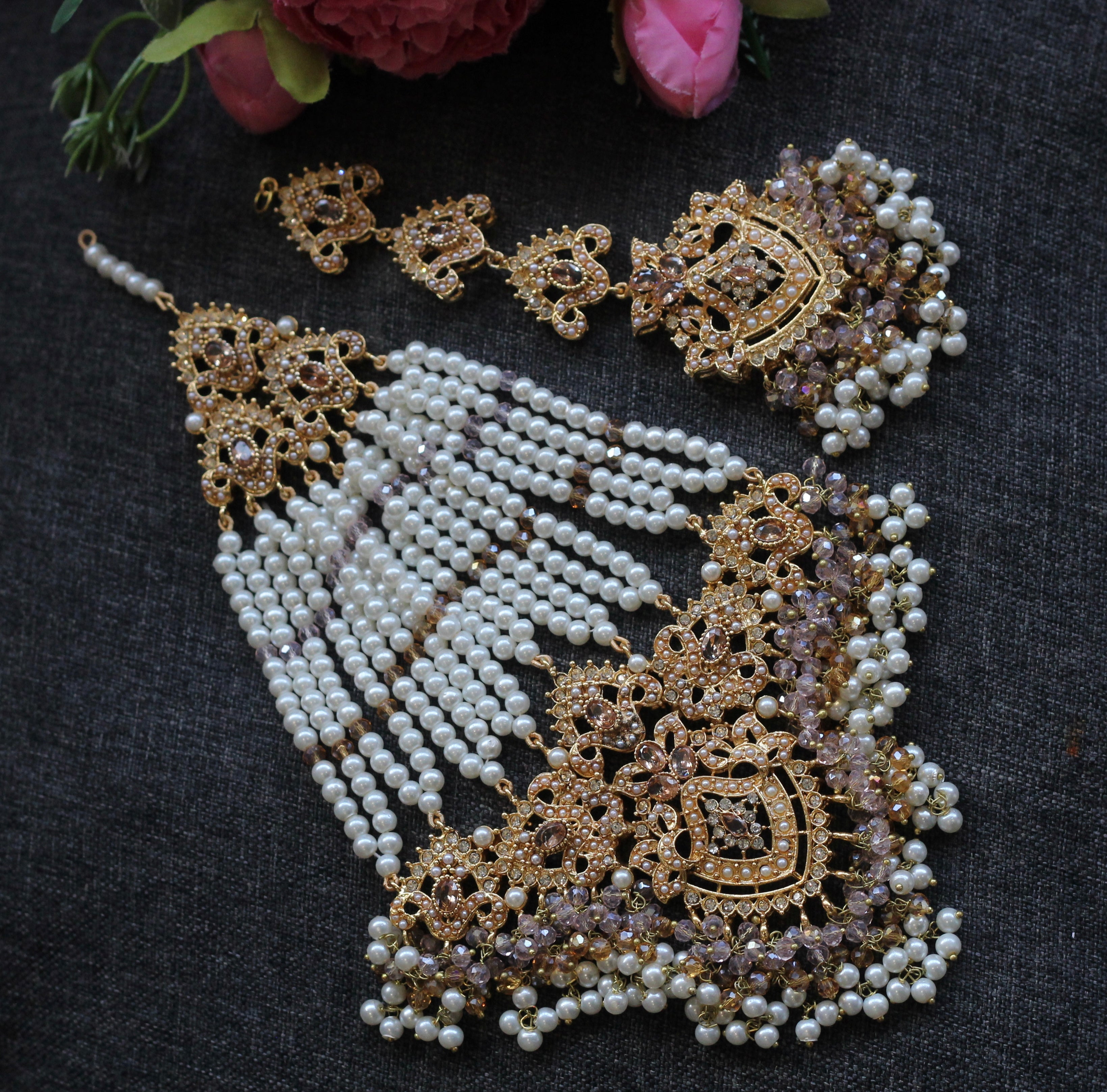 Gold bridal set