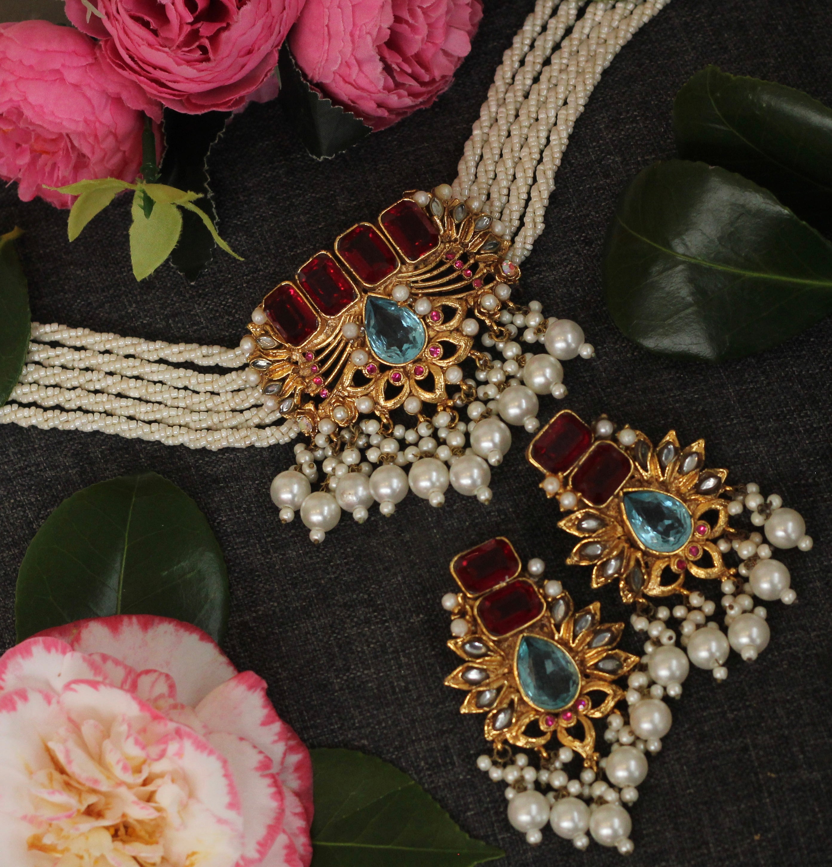 CRIMSON NECKLACE SET