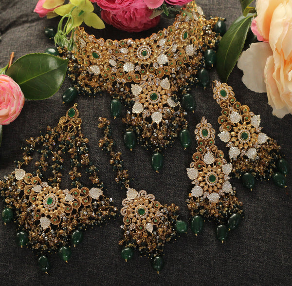 Green Bridal jewelry 