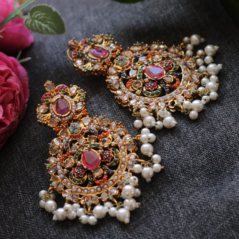 Hyderabadi Gold Plated Earrings