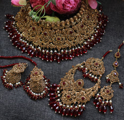 Red bridal jewelry 