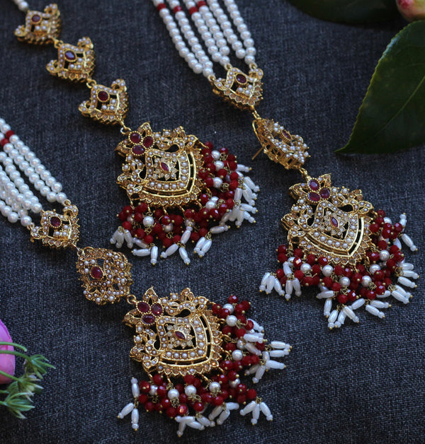 Red earrings 