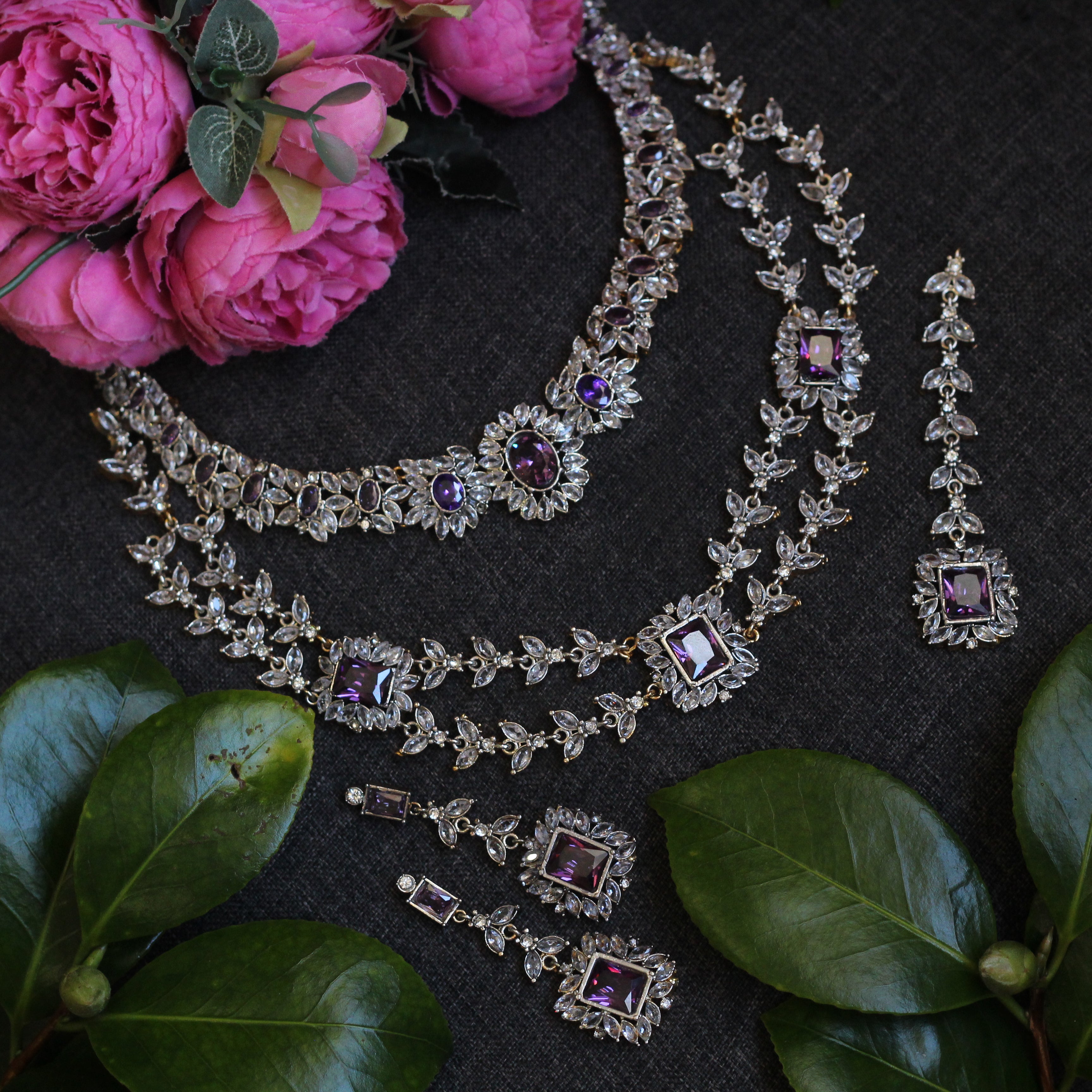 LAVENDER NECKLACE SET