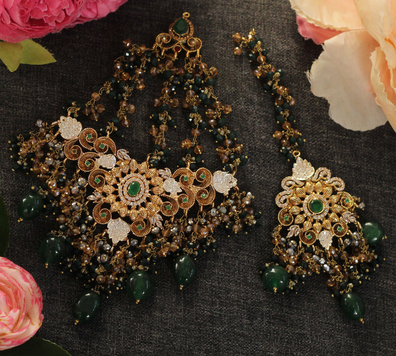 Green Bridal jewelry 