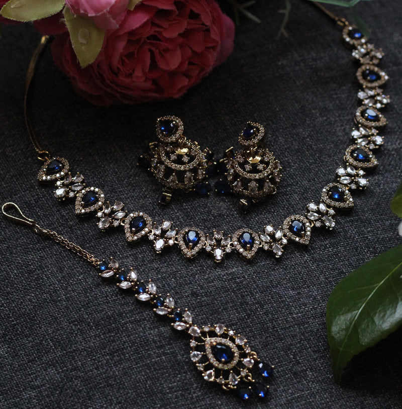 Sapphire Necklace Set