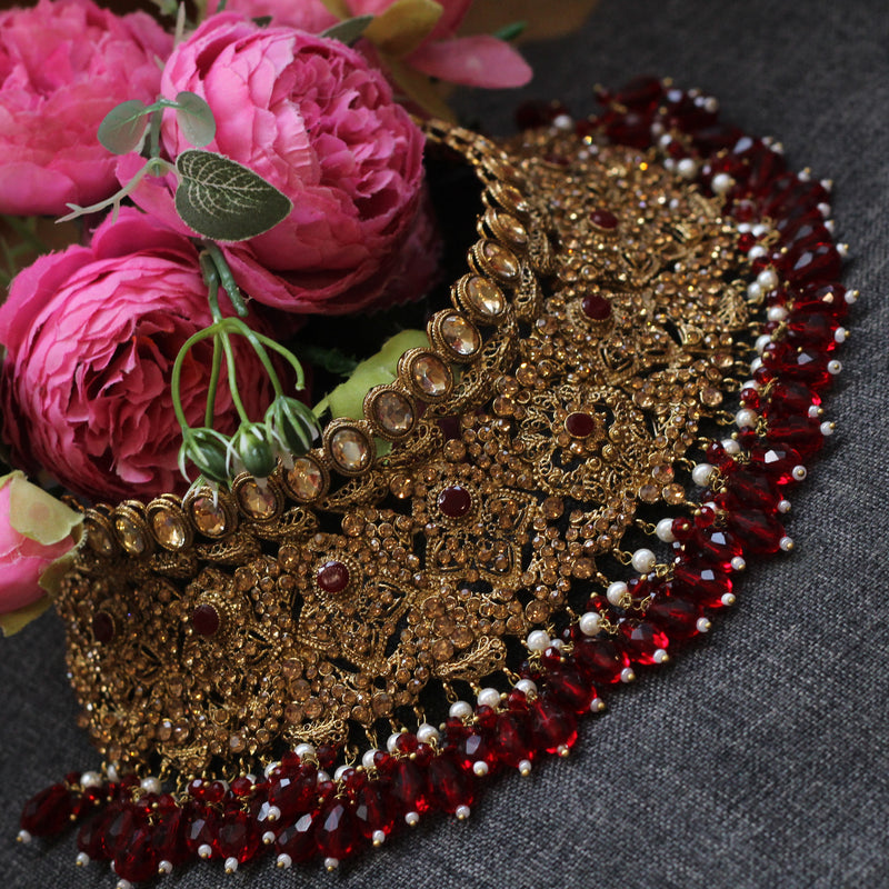 Red bridal jewelry 
