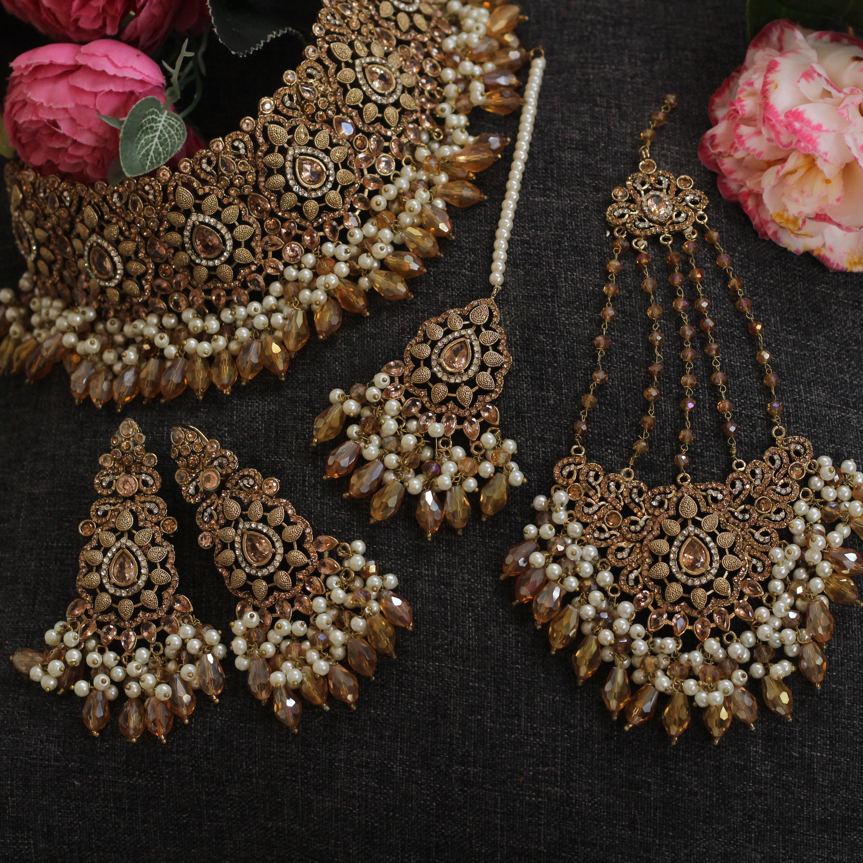 Gold Bridal Set Jewelry 