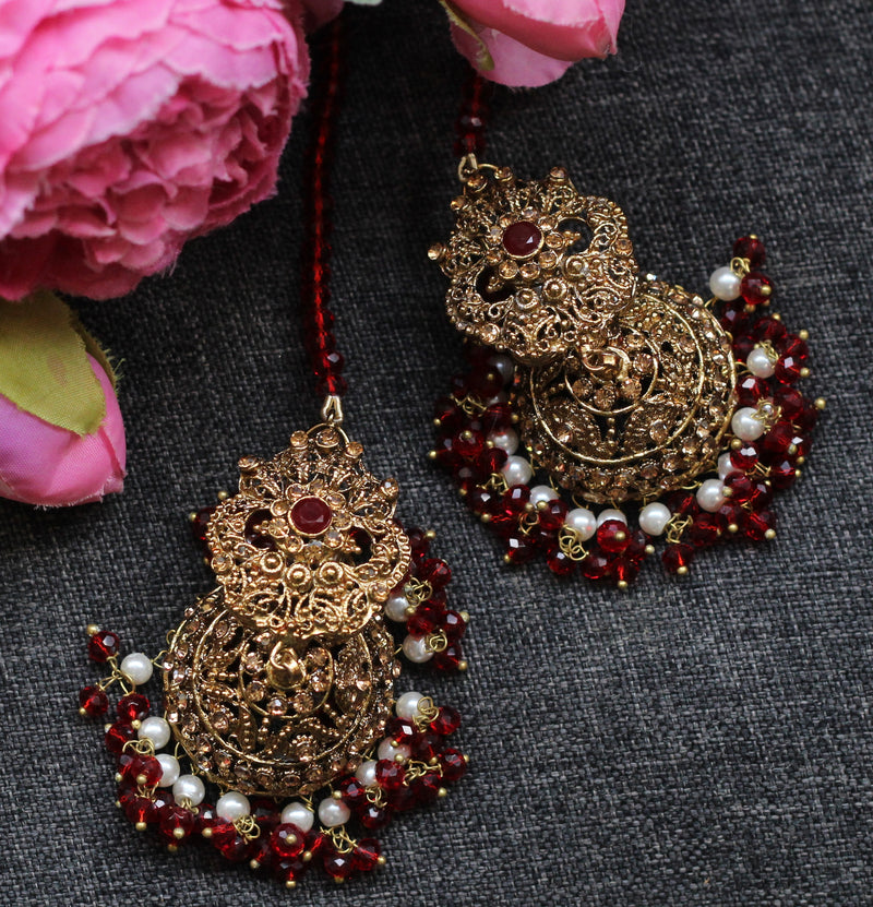Red bridal jewelry 