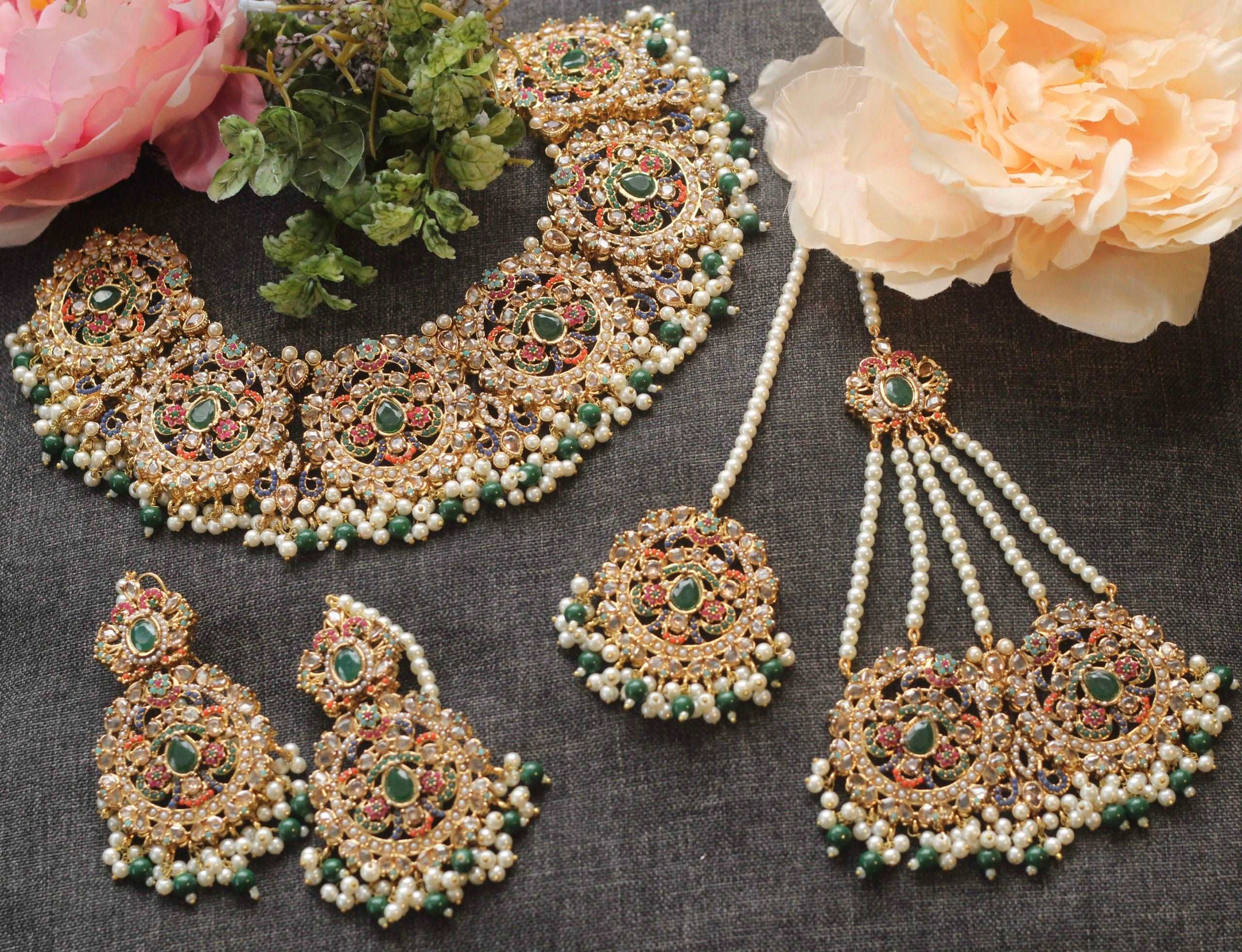 Green Bridal Set