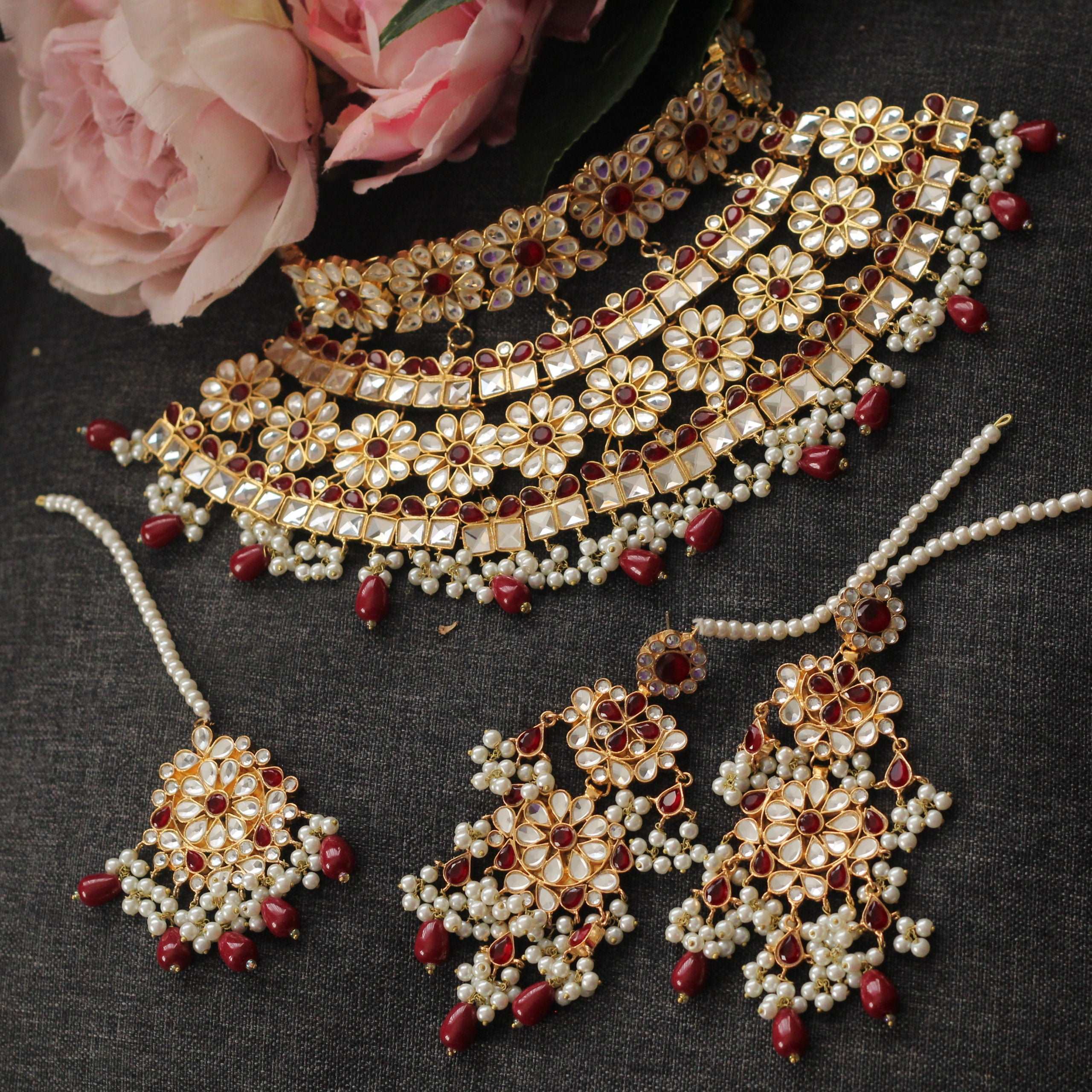 MEHAK-MIRROR KUNDAN SET