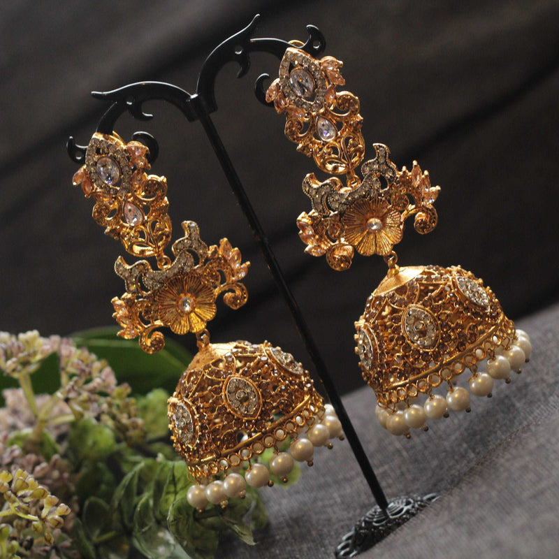 Zircon Jhumka Earrings