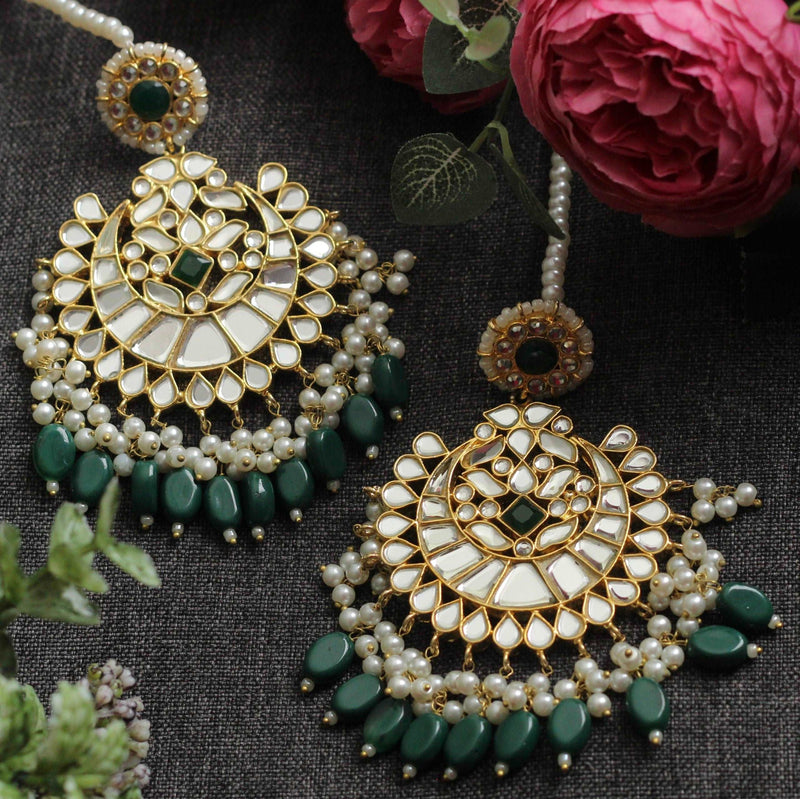 MIRROR GREEN EARRINGS