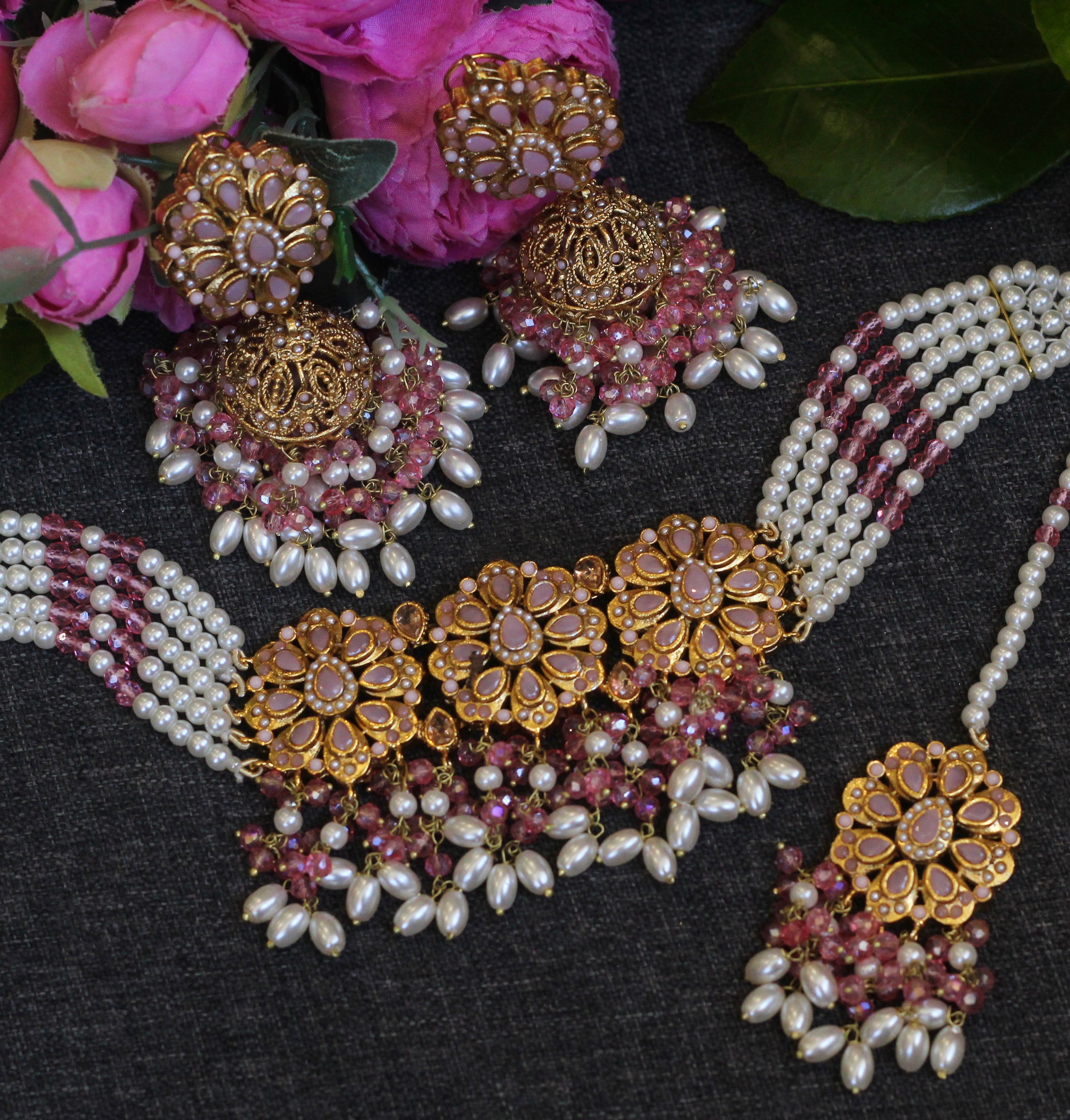Pink choker set
