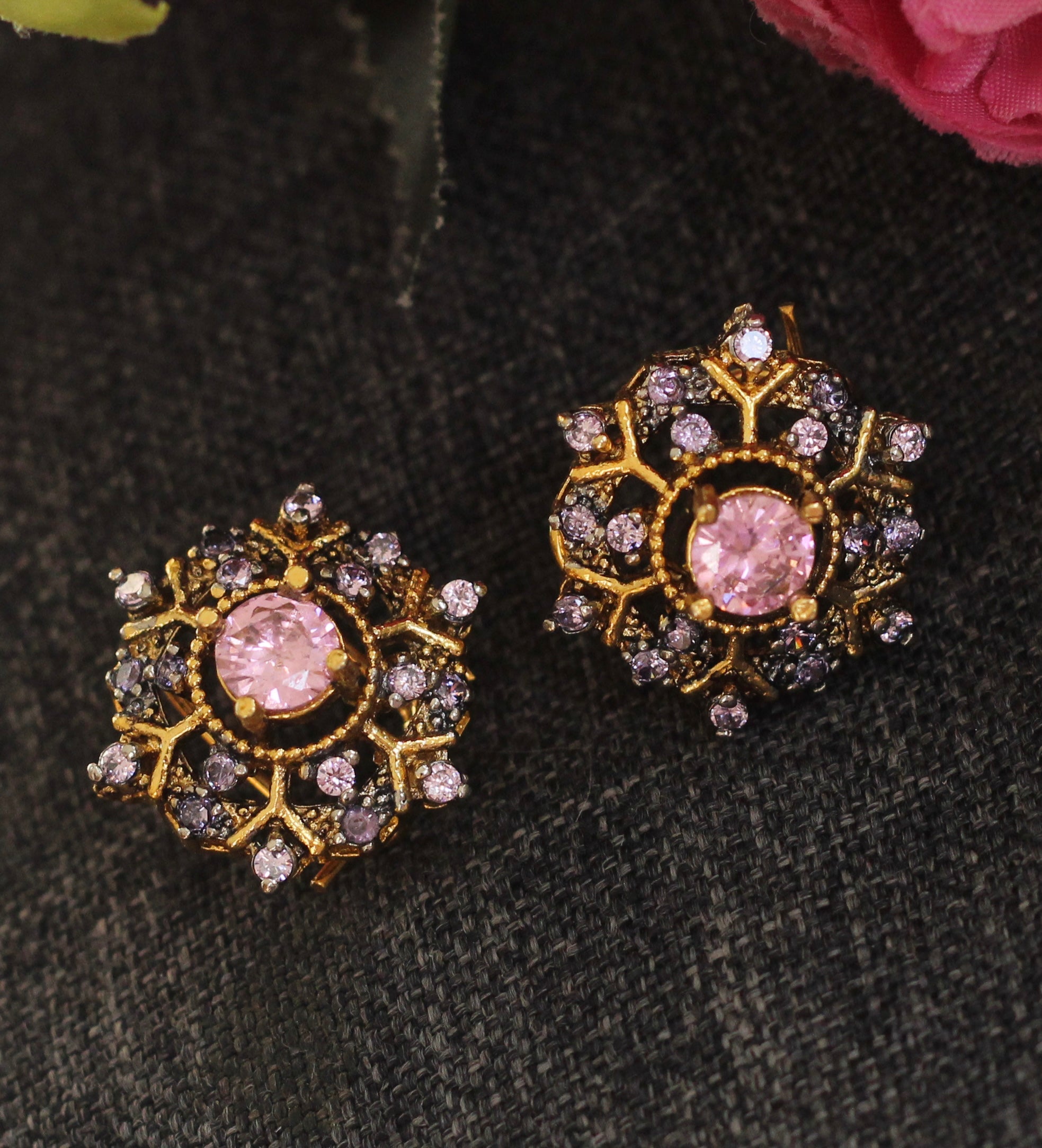 PINK STUDS EARRINGS
